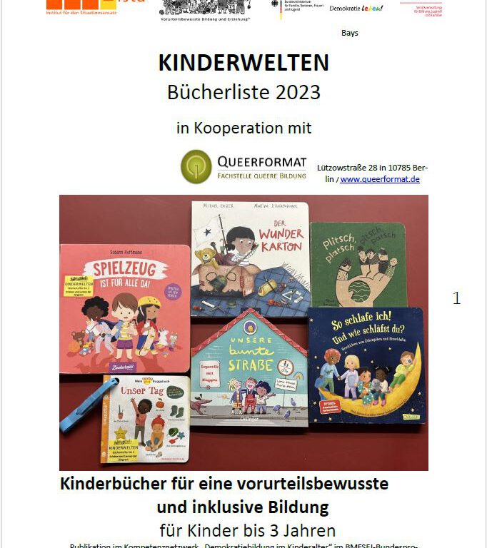 Kinderbücher für eine vorurteilsbewusste und inklusive Bildung bis 3 Jahre (2023)